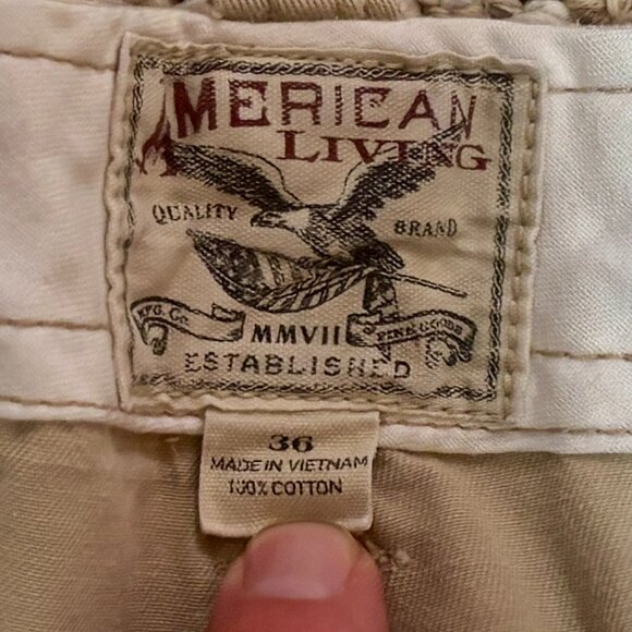 ~~Lot Of 3 Pairs Men's CARGO Shorts Waist 36": LEE/CLUB ROOM/AMERICAN LIVING - Picture 7 of 8